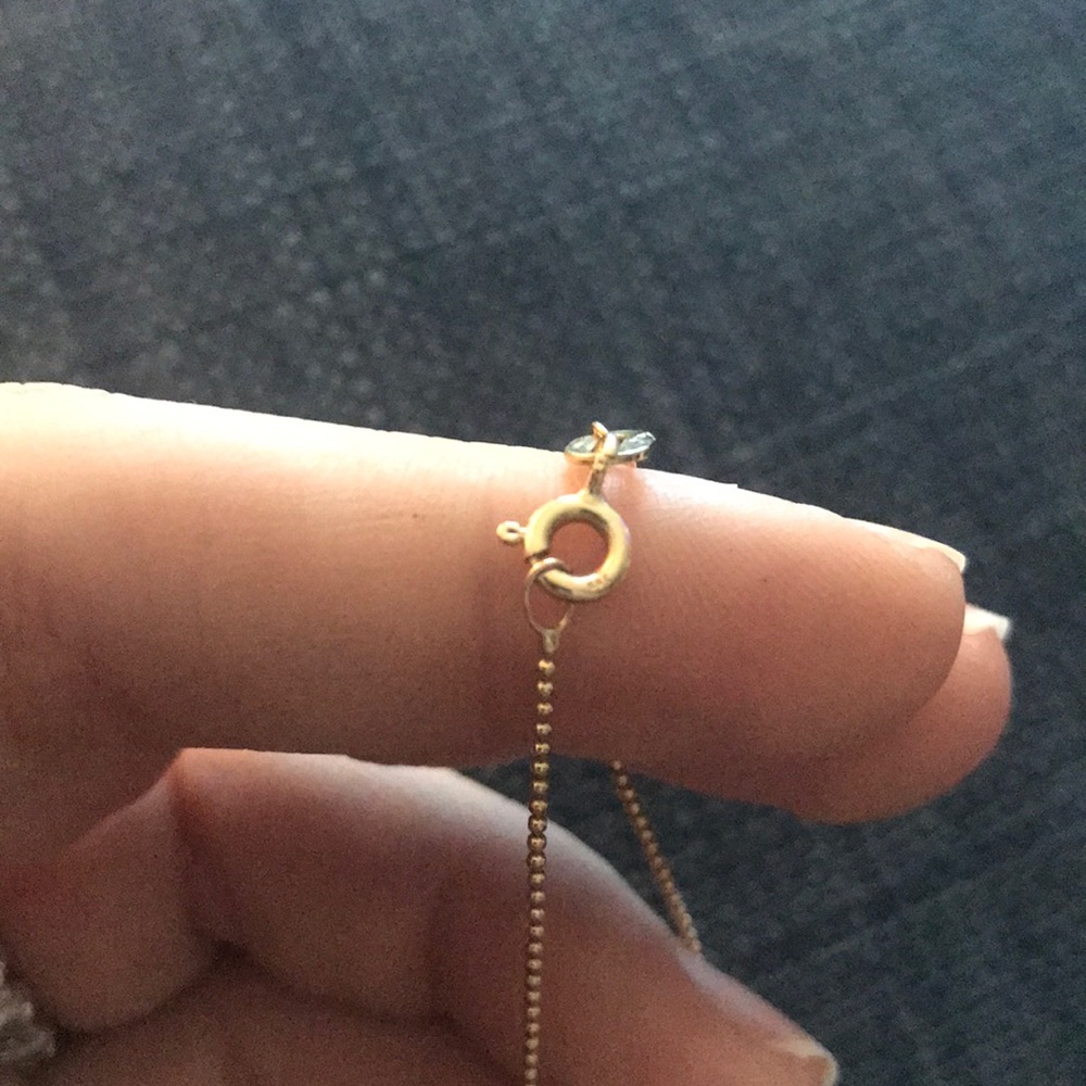 Gold Heart with Diamond Necklace - Picture 4 of 4